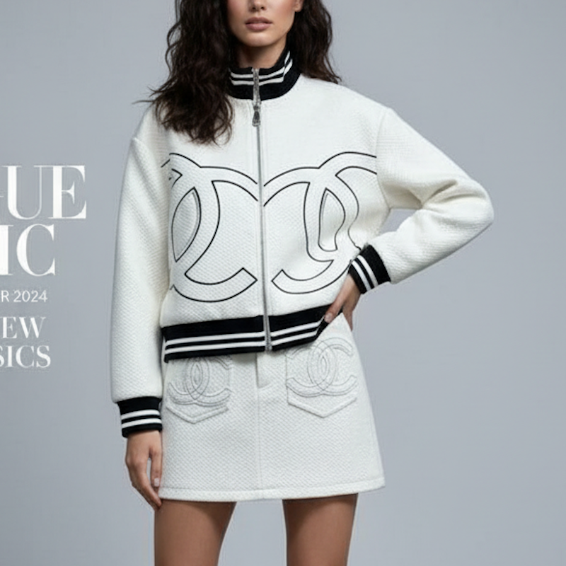CHL Varsity Jacket and skirt outfit
