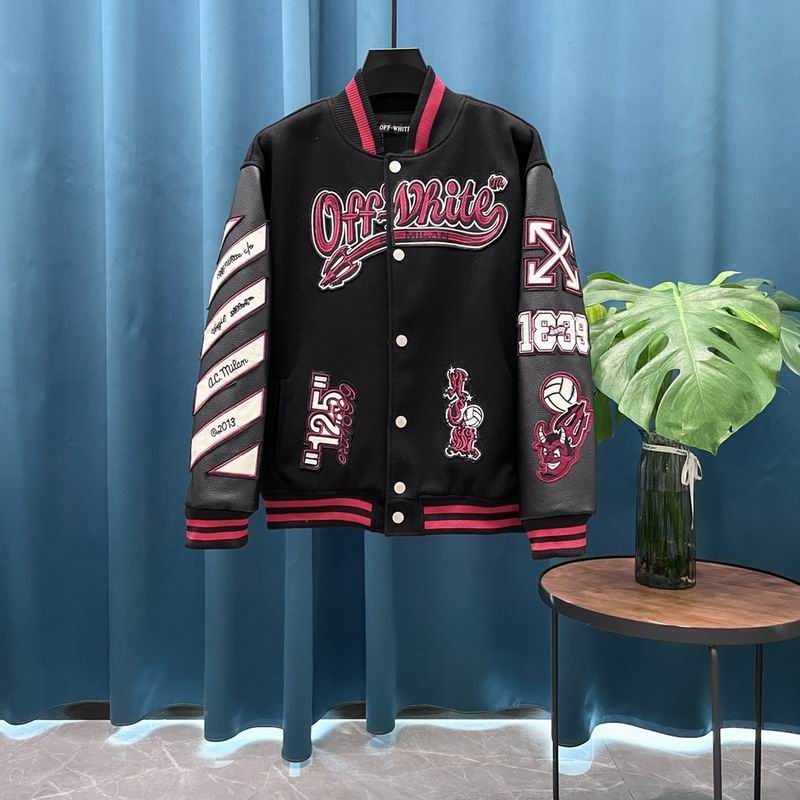 OFF WITE Varsity Baseball Jacket Man
