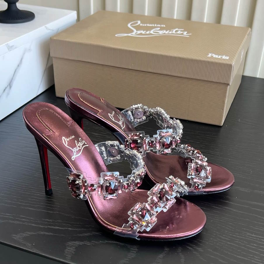 LABUTIN Party Stone Shoes Heels Woman 42