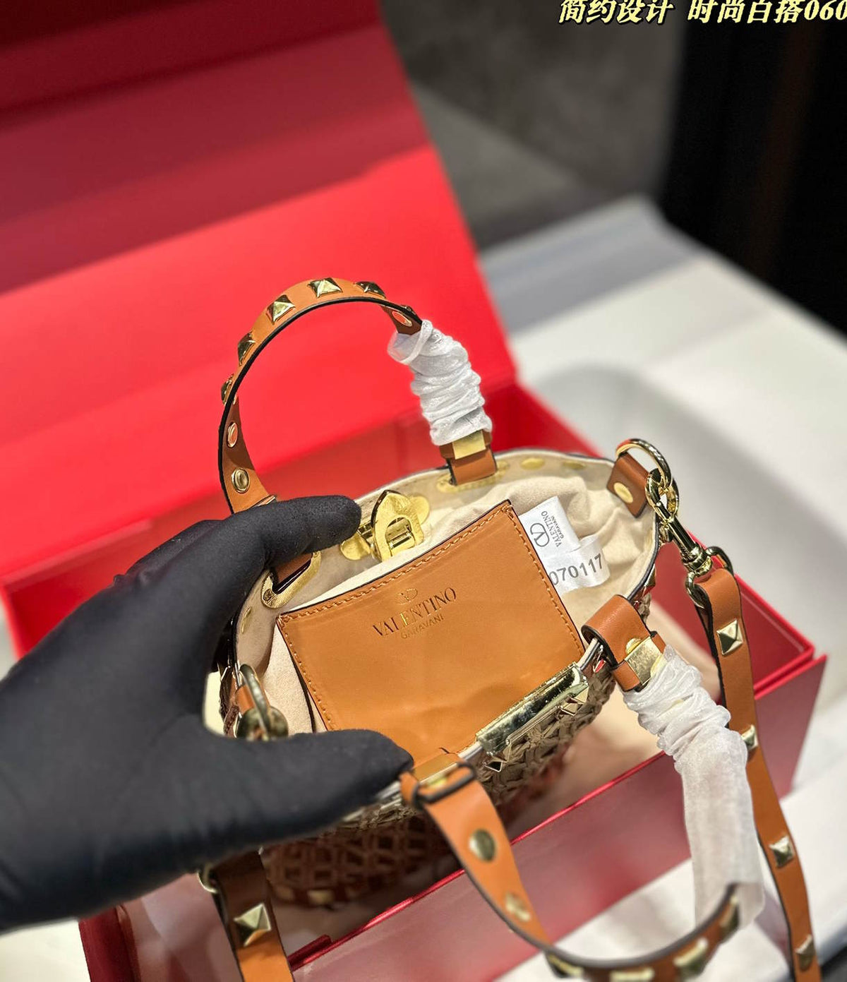 VV Bag raffia 3 Color's Small 19 cm