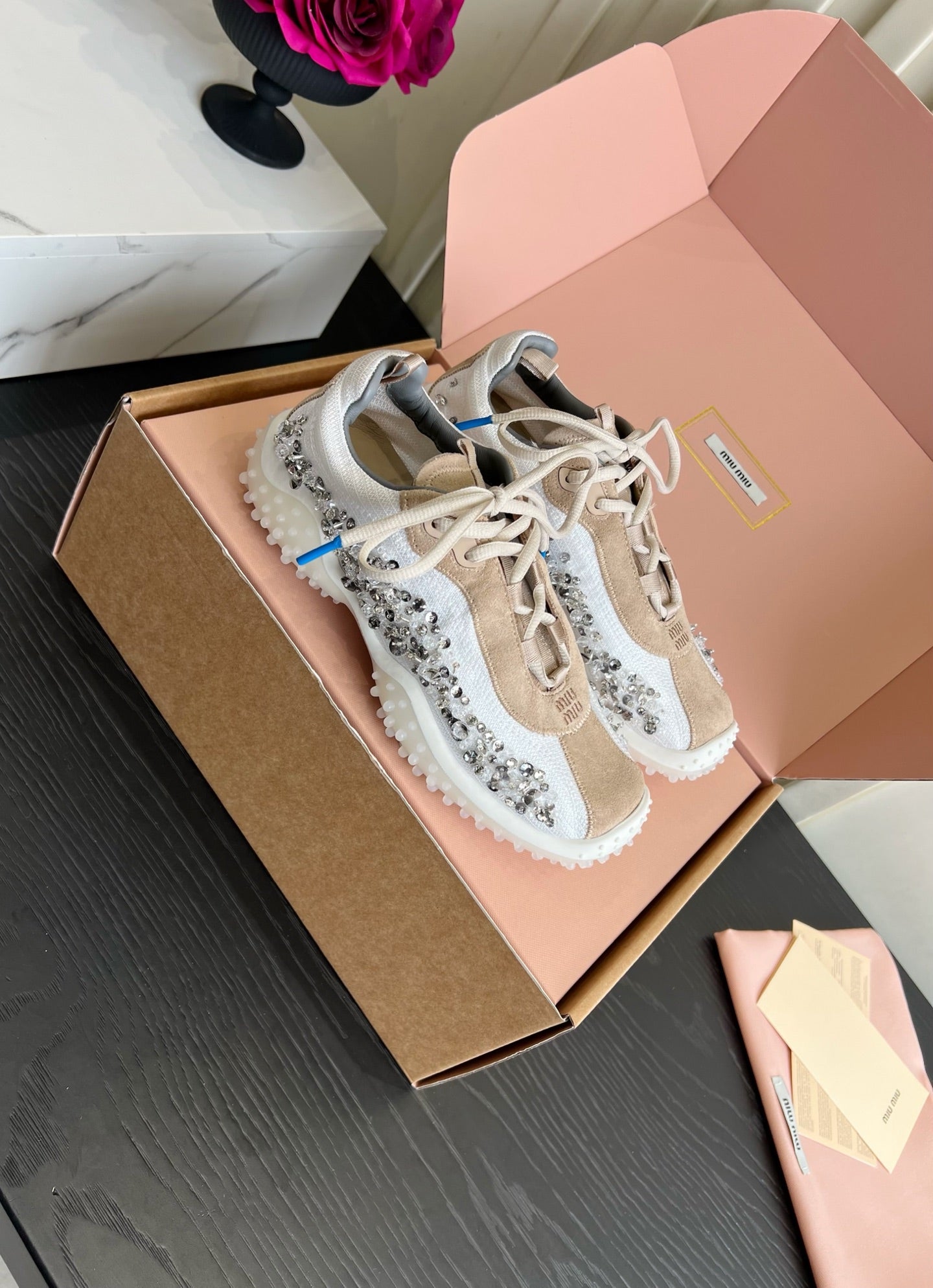 MI MI Trail Grip Embellished Sneakers Woman