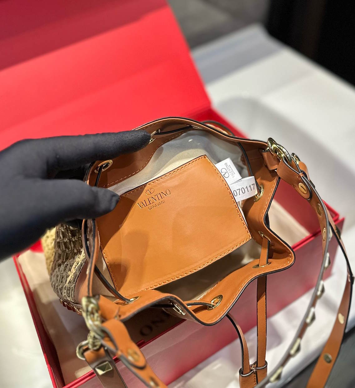 VV Bag raffia 3 Color's Small 19 cm