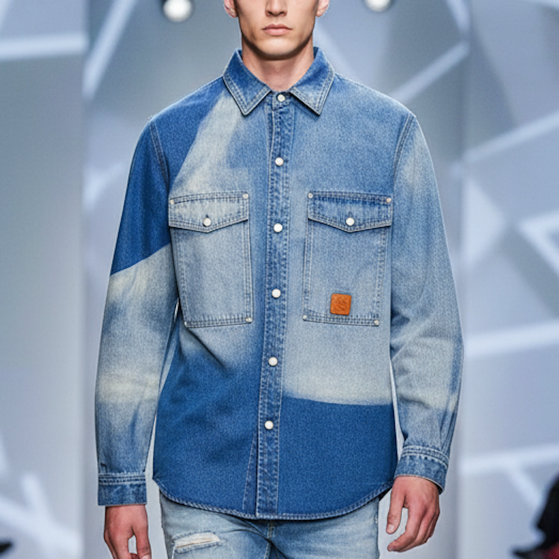 LU Denim shirt T - Shirt Long sleeve