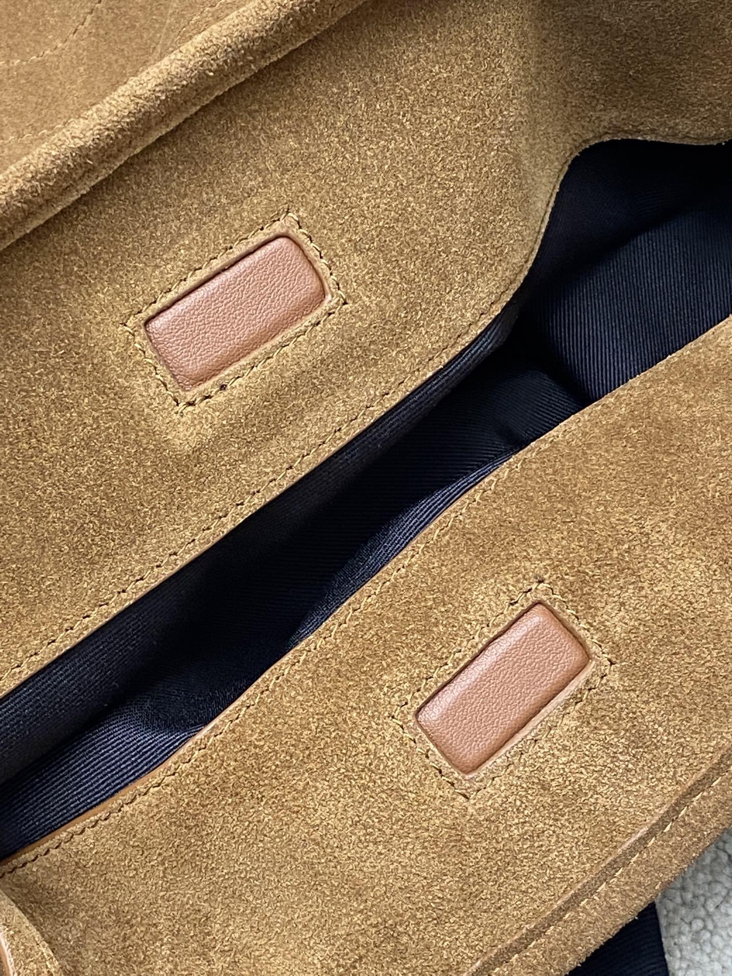 Y L Niki Cassandre suede bucket bag 38 cm