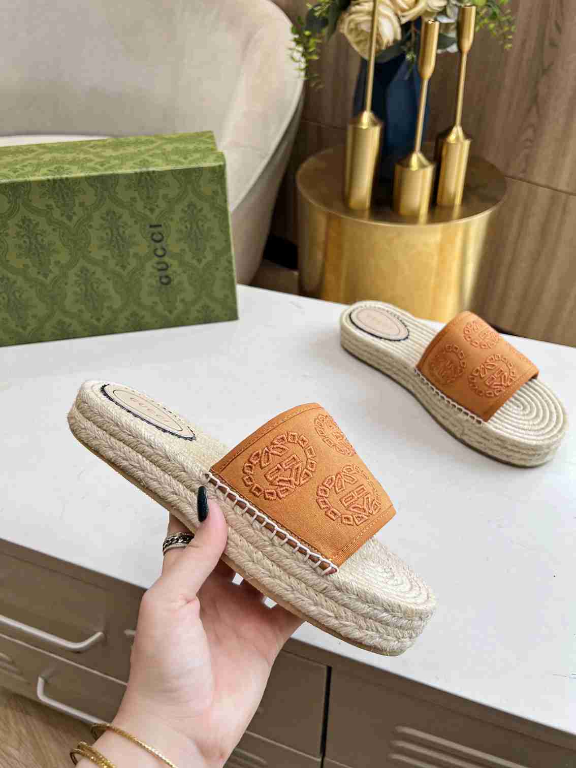 GU Slippers Sandals ESPADRILLE  2 Color 's