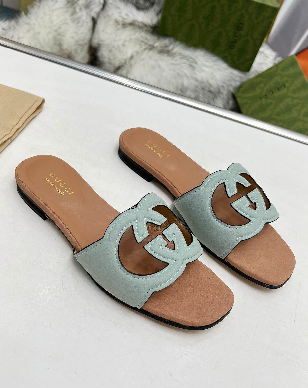 GU Slippers Sandals Flat  3 Color 's 42