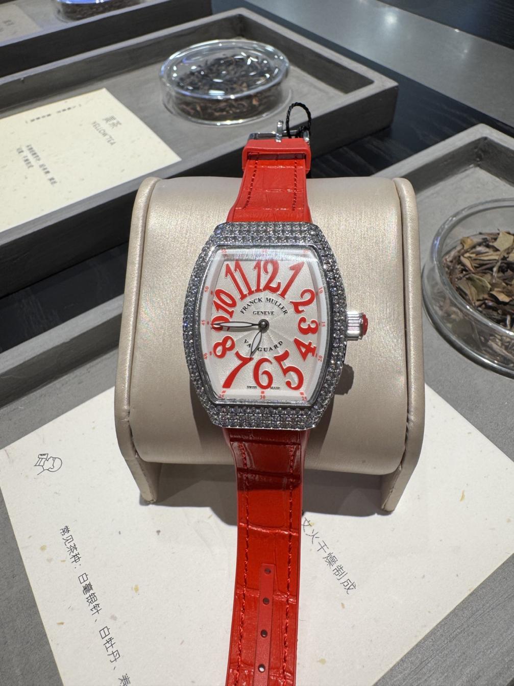 FRANCK M  V45 SC DT  stones Watches 54 cm 2 Color's Quartz Mov