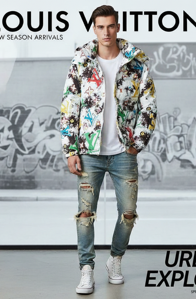 LU  Man Jacket Windbreak Hoodie Monogram