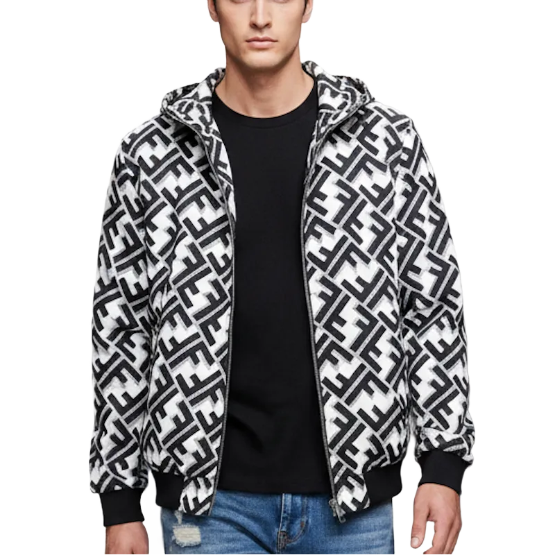 FEN  Man Jacket Windbreak Hoodie Monogram