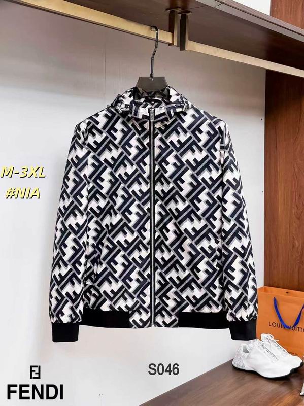 FEN  Man Jacket Windbreak Hoodie Monogram