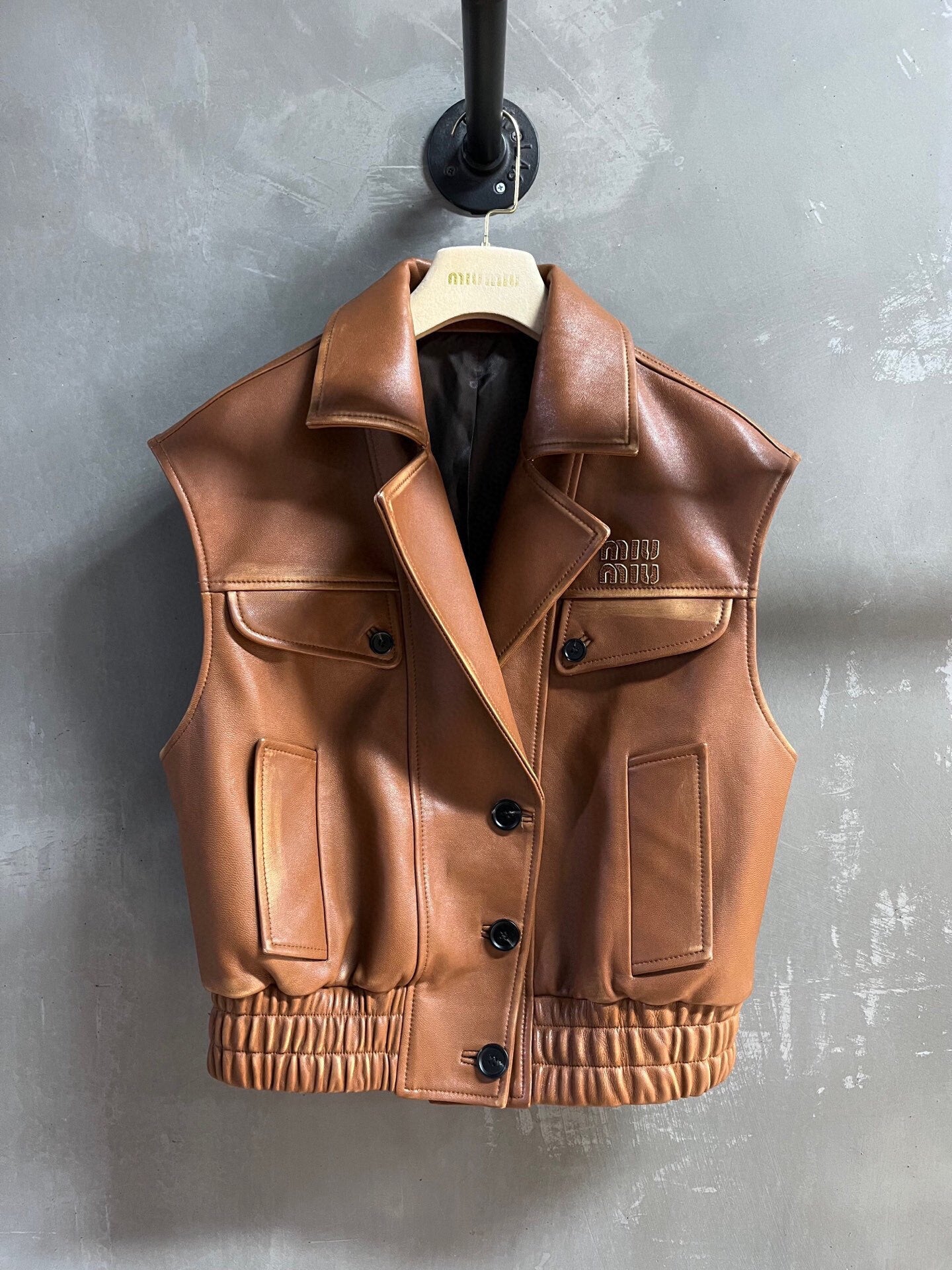 MI MI  Leather  Jacket  Woman