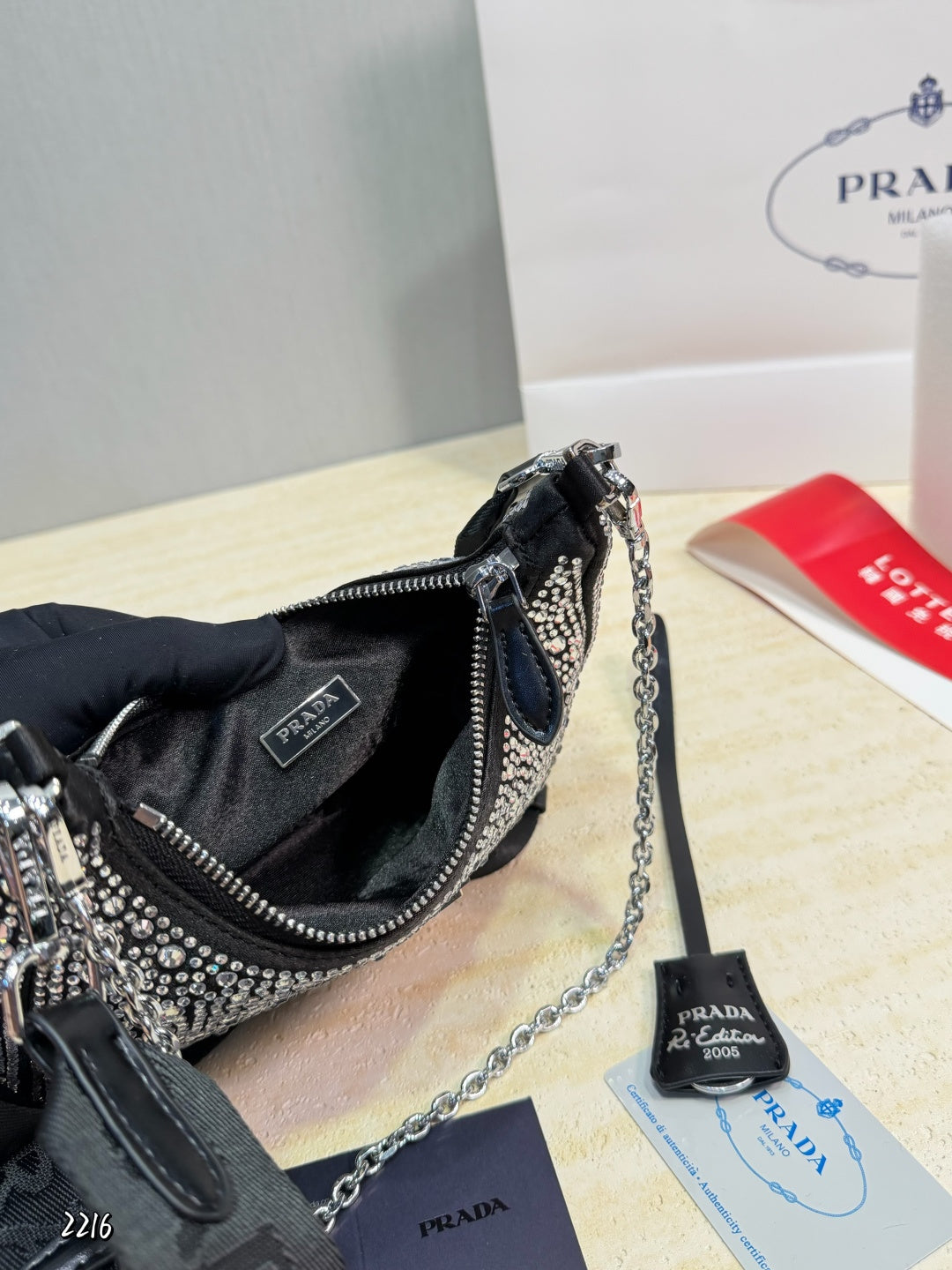 PRD Crystal Cleo Adjustable Strap Shoulder Bag 24 cm