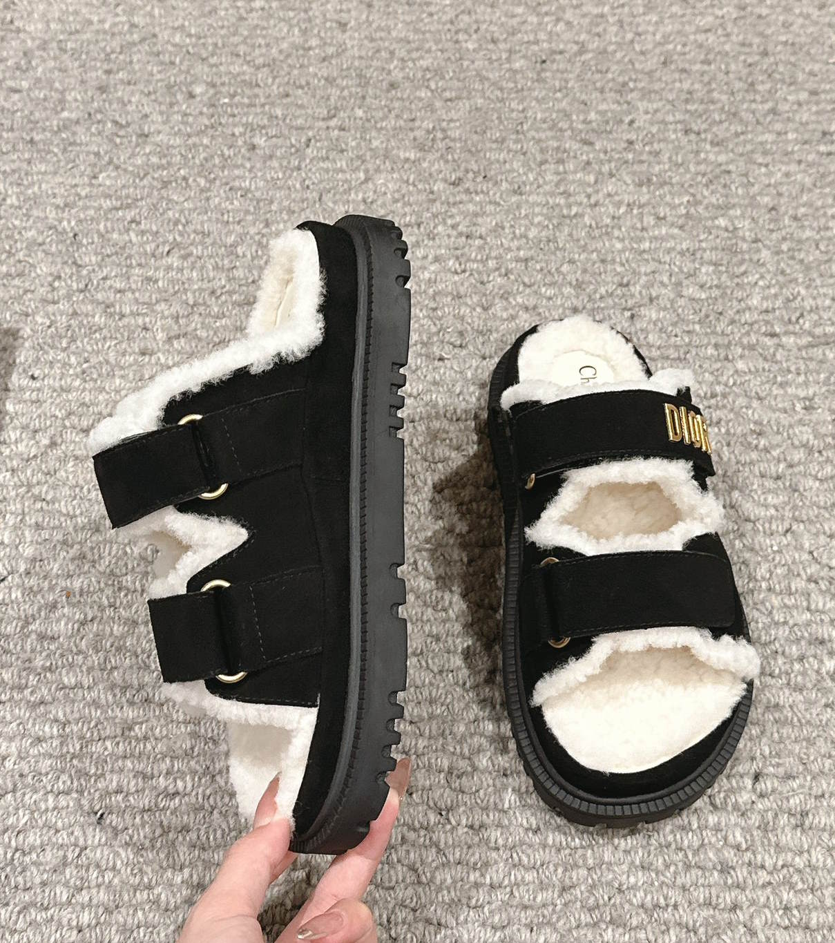 CHD Sandals Slippers Shearling Woman