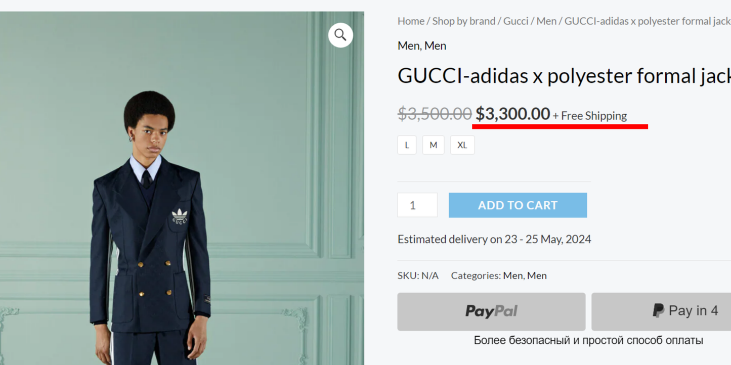 GU -ad^das x polyester formal jacket suit Man IOF