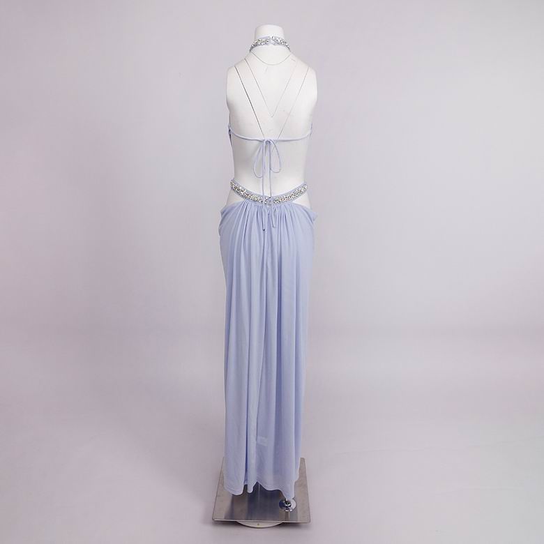 HERVE Party dress Crystal Draped Backless 2 Color's