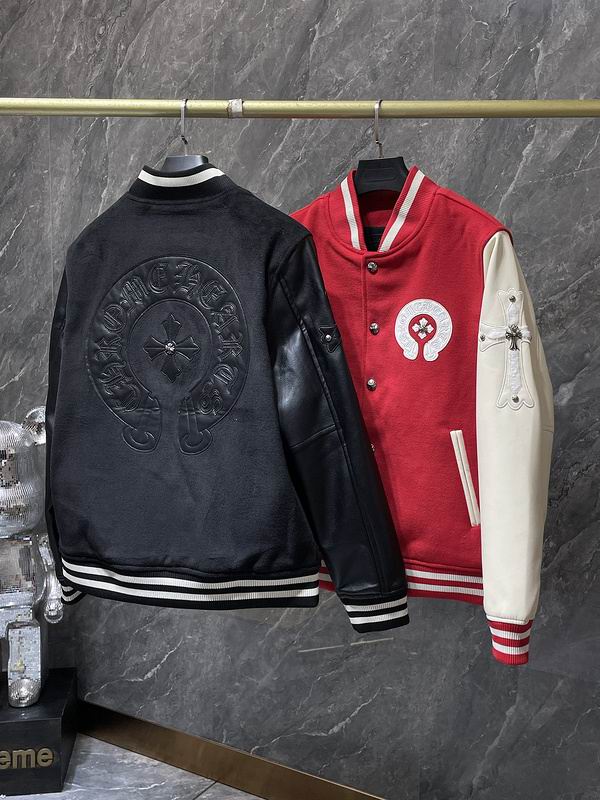 CHROM H Jacket Baseball Varsity Bomber 2 Color's