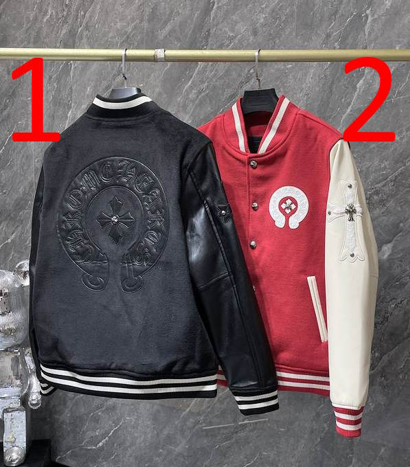 CHROM H Jacket Baseball Varsity Bomber 2 Color's