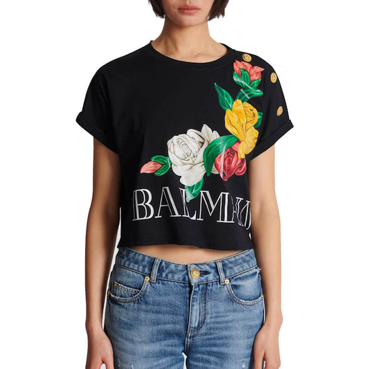 BALMA  T-shirt Woman with Roses Print