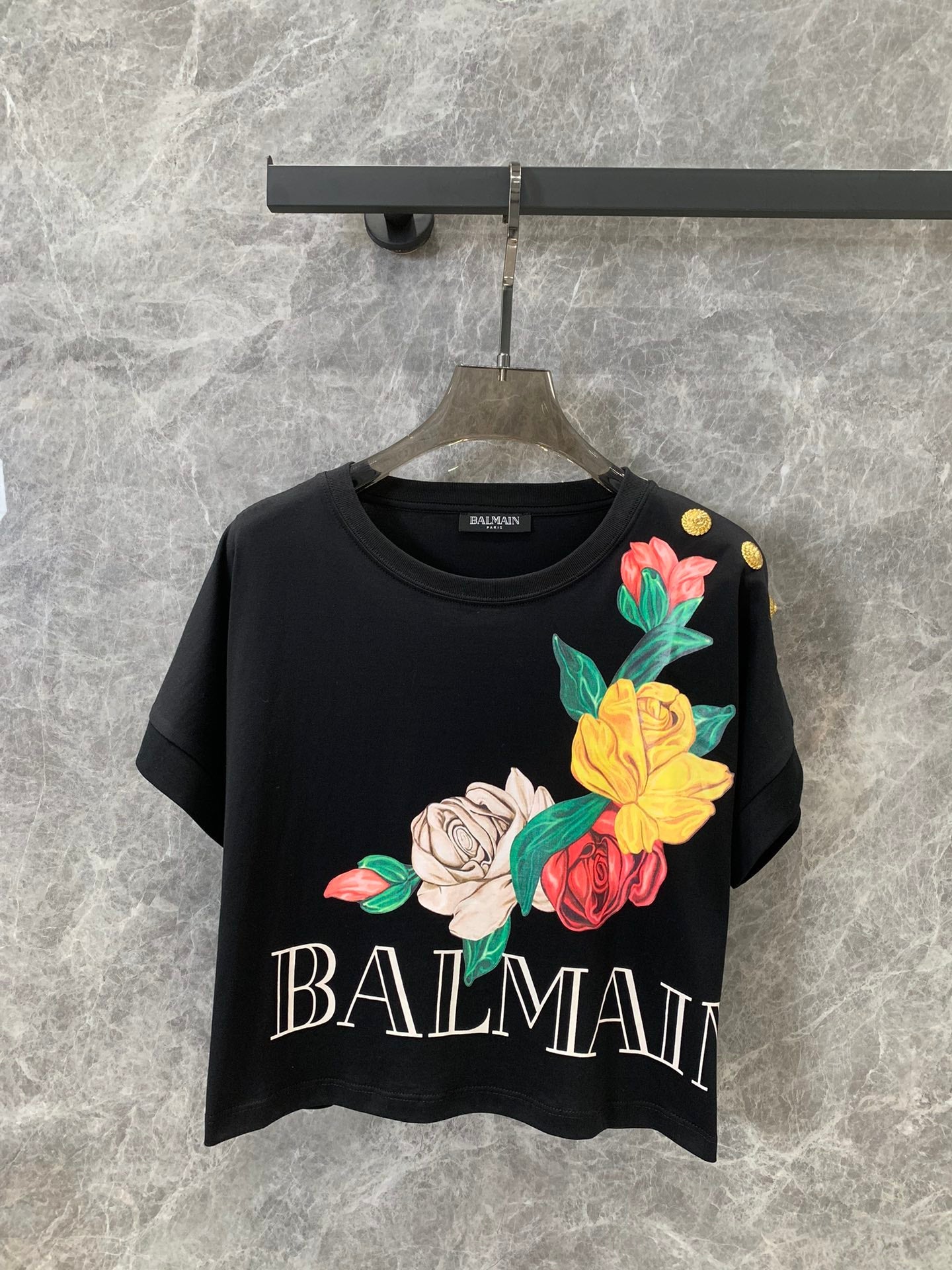 BALMA  T-shirt Woman with Roses Print