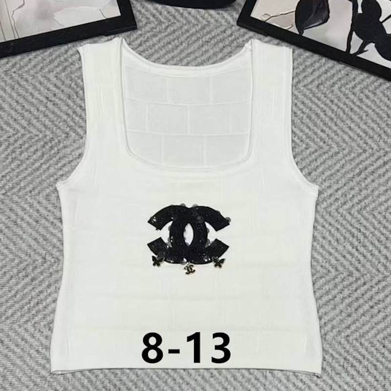 CHL Tank Knitted Top  T - shirt 3 Color's Woman
