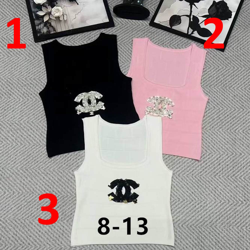 CHL Tank Knitted Top  T - shirt 3 Color's Woman