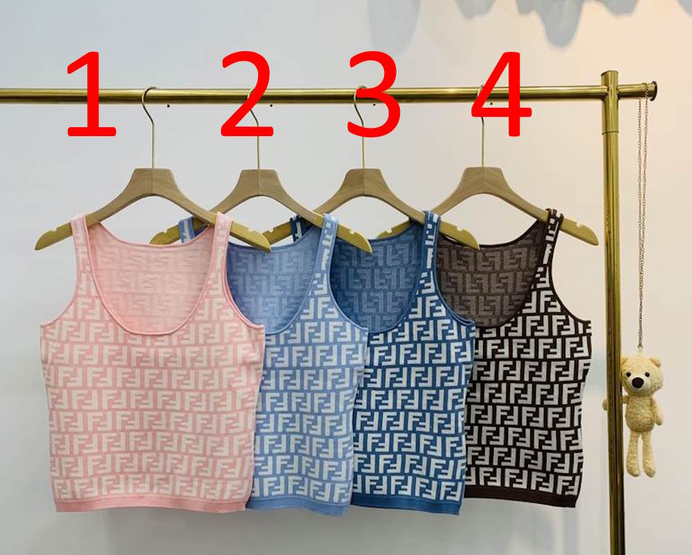 FEN Tank Knitted Top  T - shirt 4 Color's Woman