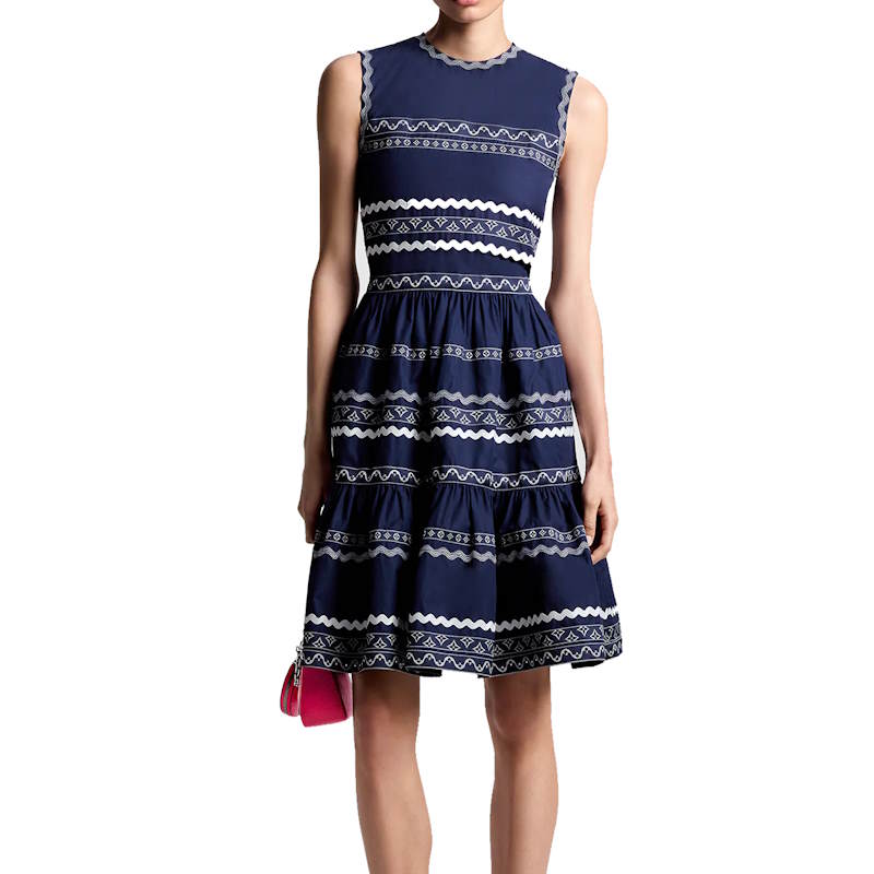 LU Graphic Trim Tiered Dress limited