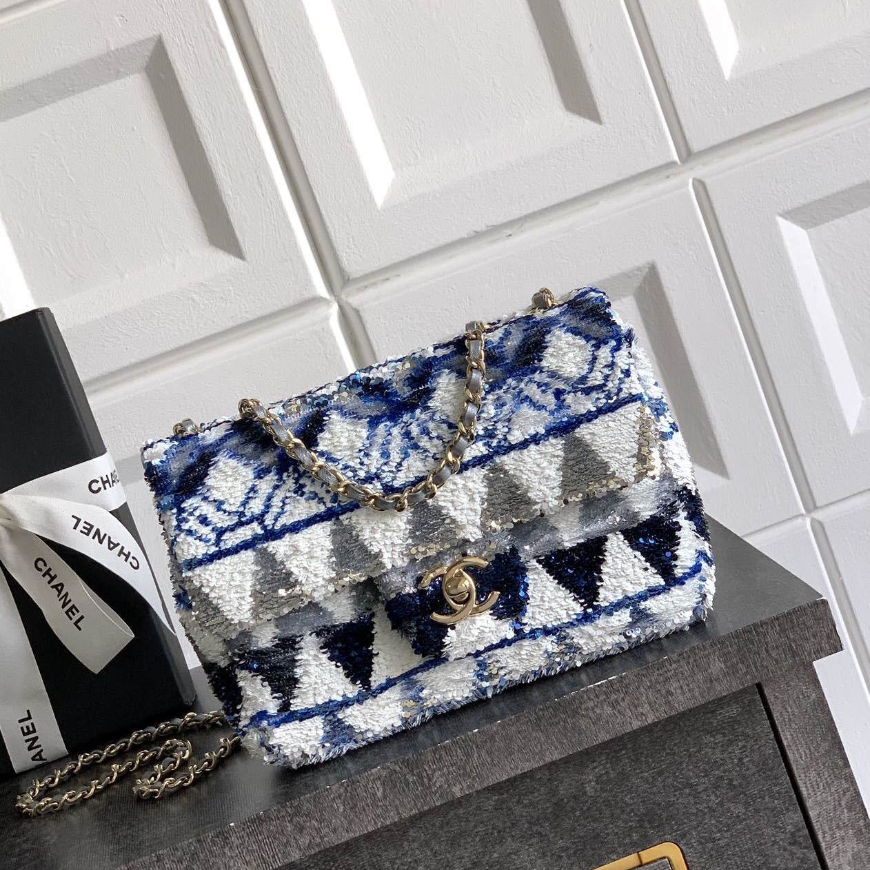 CHL Sequin  bag  2 Color's  20 cm