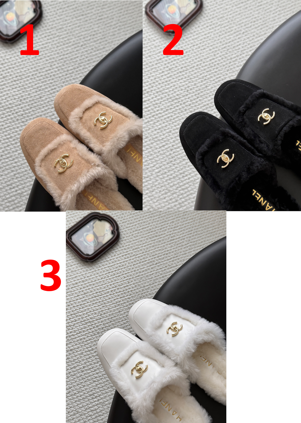 CHL  Mule Shearling sandal 3 Color's