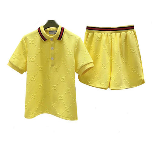 GU Jacket Polo short Set Sport Suits