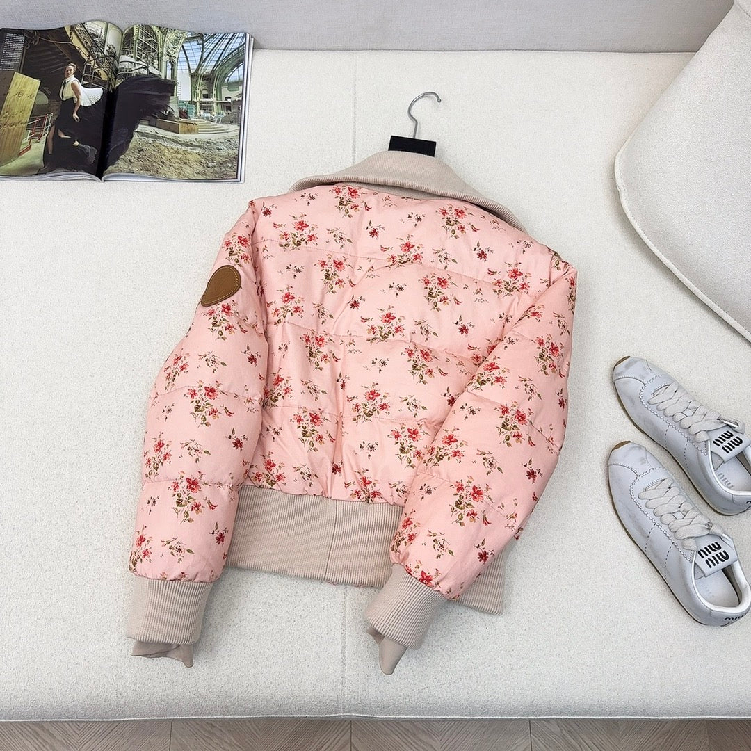 LU Floral Print Puffer Jacket