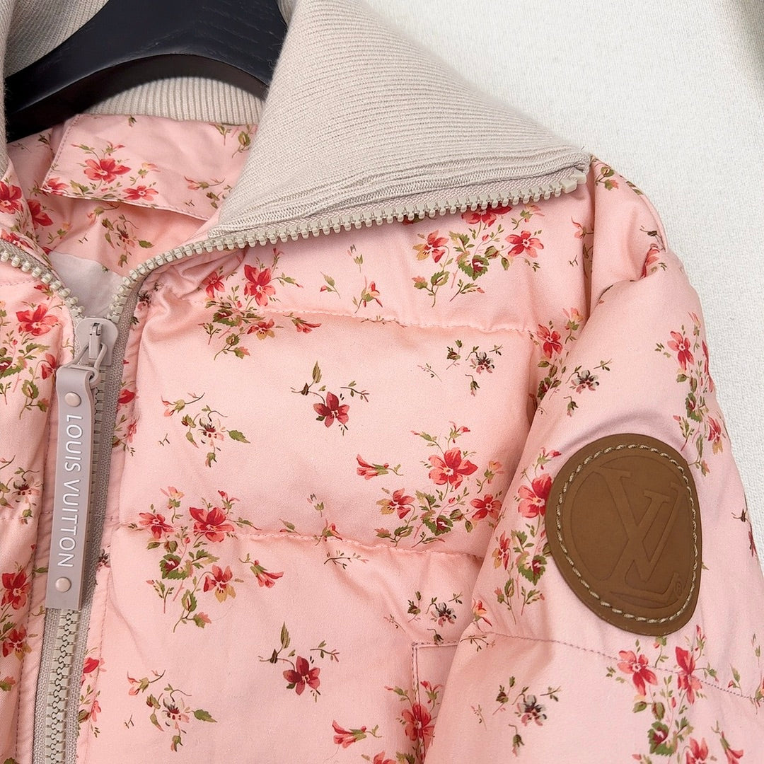 LU Floral Print Puffer Jacket