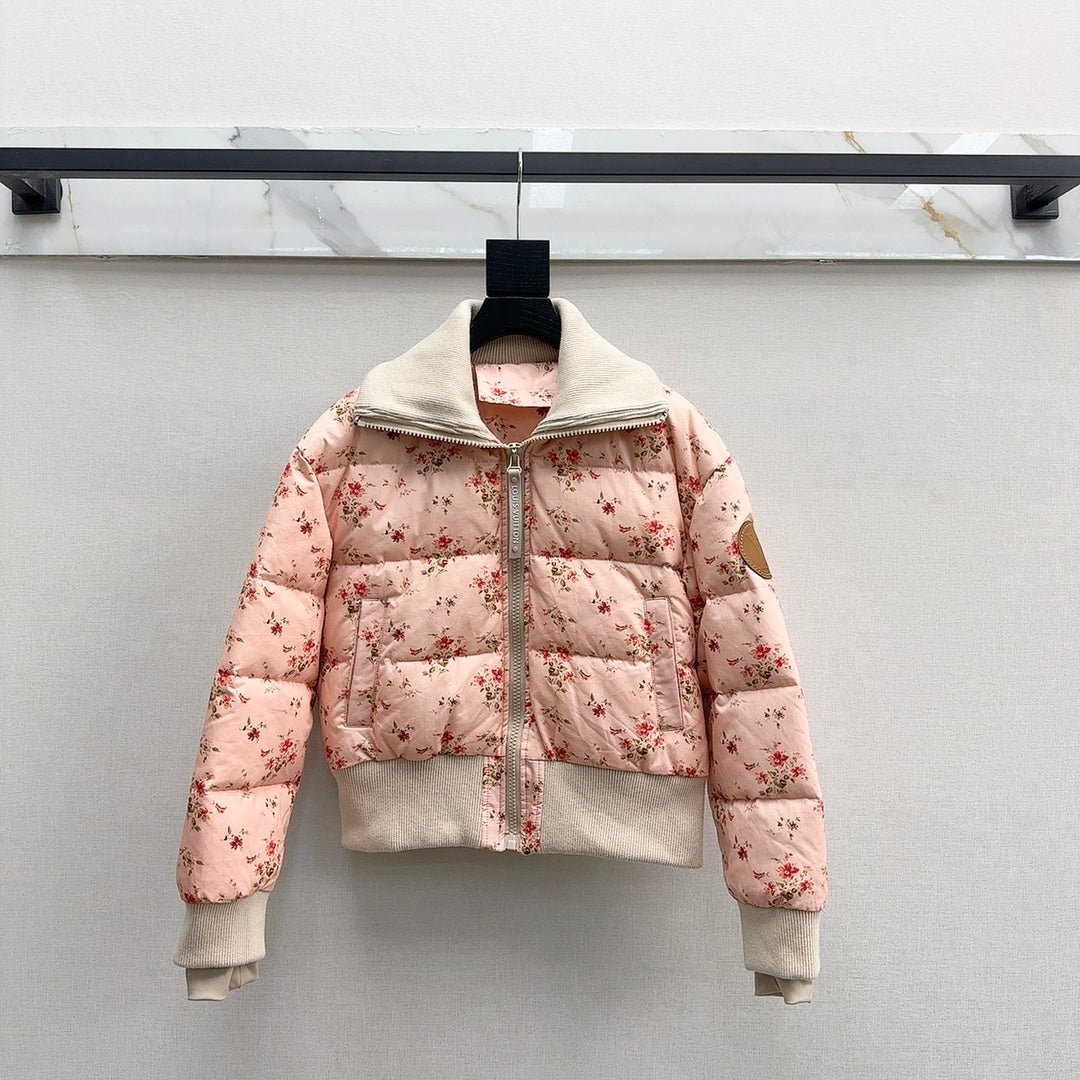 LU Floral Print Puffer Jacket