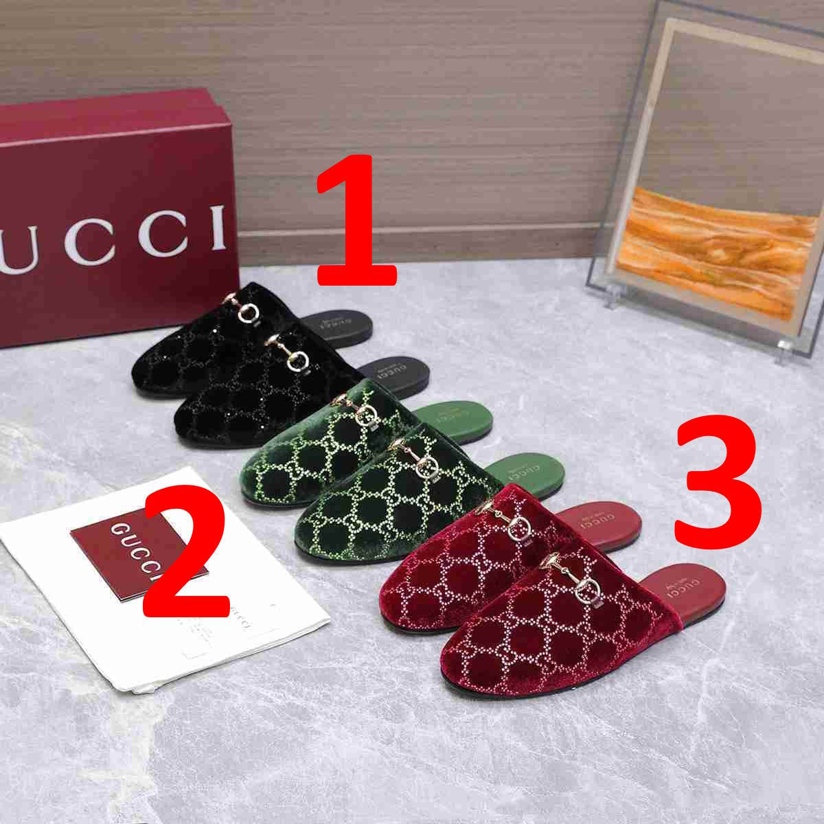 GU Mule Slippers 3 Color's 42