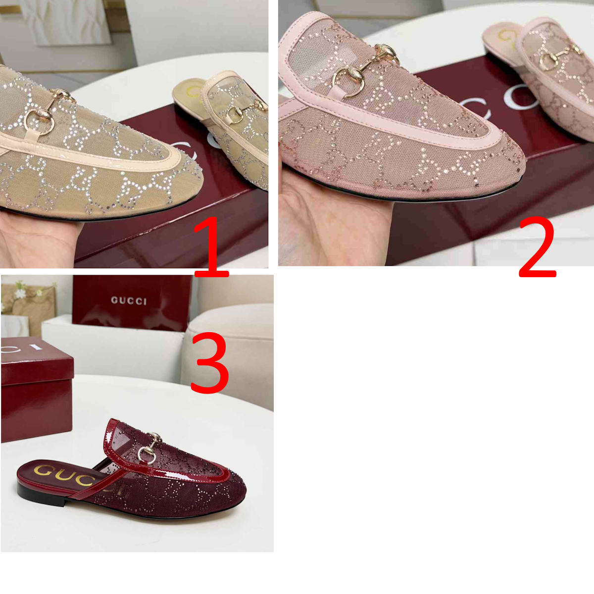 GU Mule Slippers  Woman  3 Color's 42