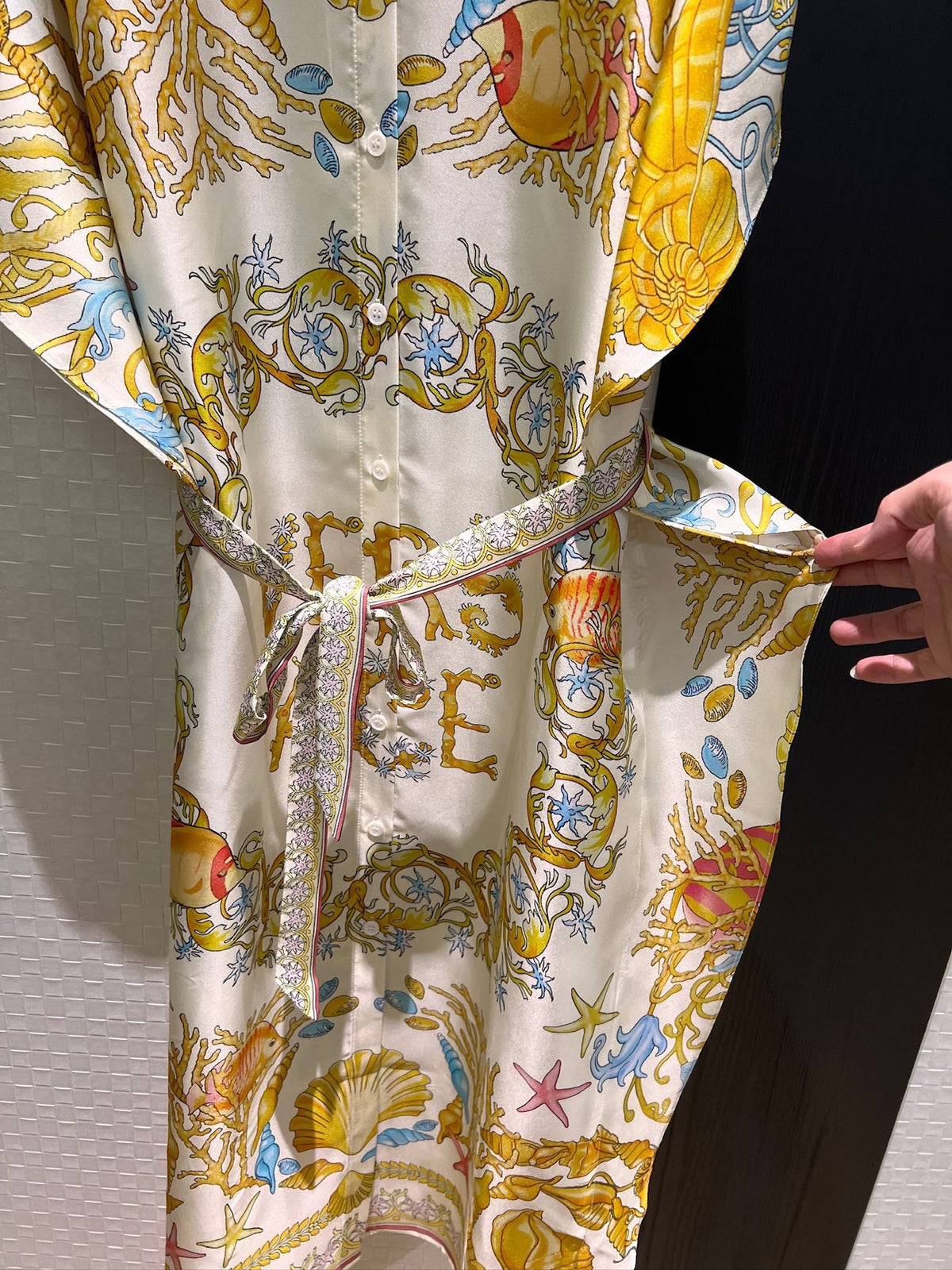 VRC Barocco cotton and silk beach dress