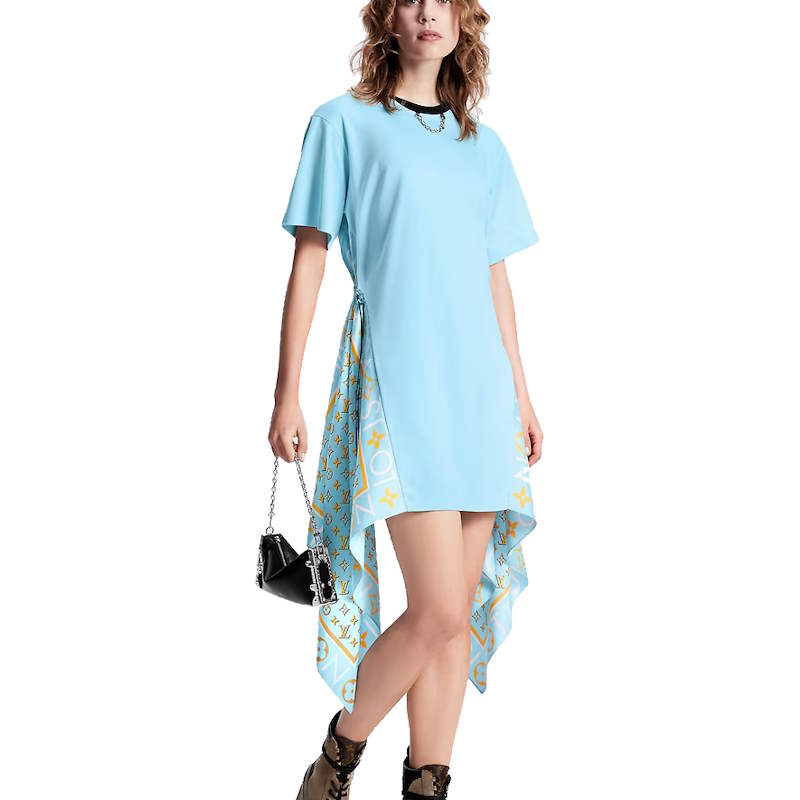 LU  Scarf Insert T-Shirt Dress 2 Color 's