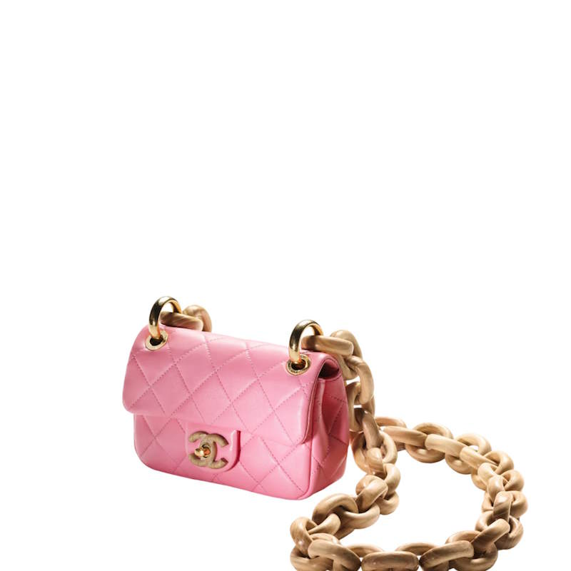 CHL Wood chain Bag  4 Color 's Small  18  cm