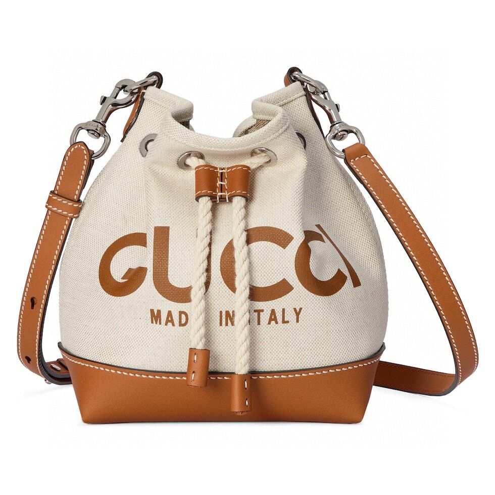 GU Canvas Logo Mini Drawstring Bag 2 Color 's 21 cm