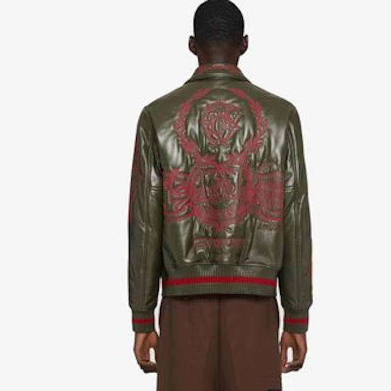 GIVENJY  leather Jacket Man Crest embroidery's Limited