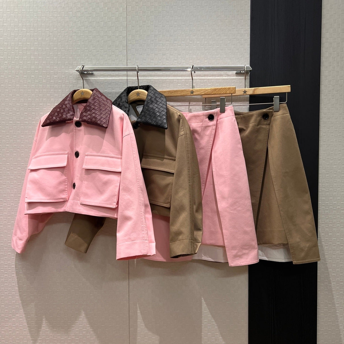VOT VENET  Jacket skirt set s SQ limited pink