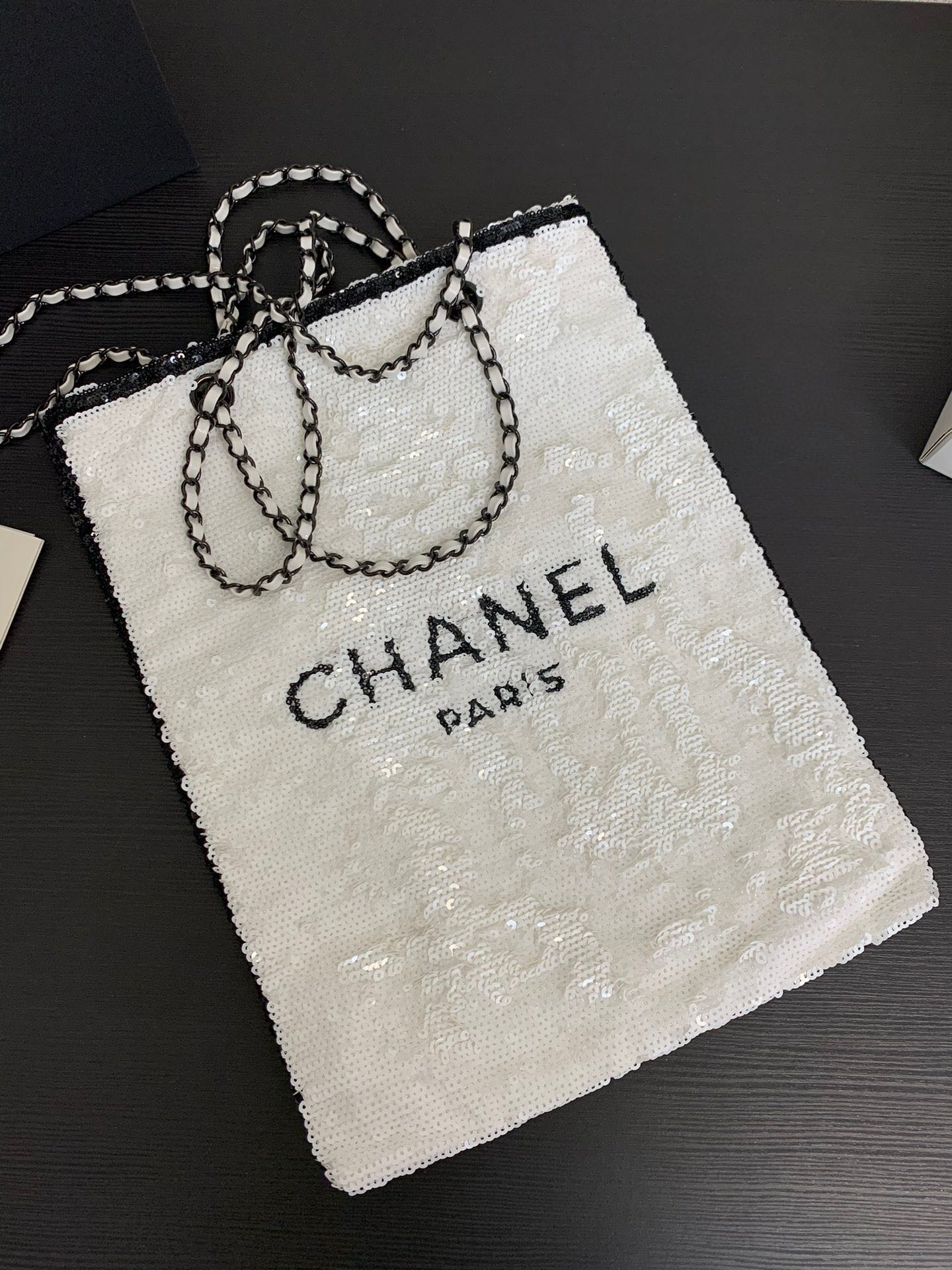 CHL Sequin Shopping  Bag  3 Color 's 39 cm