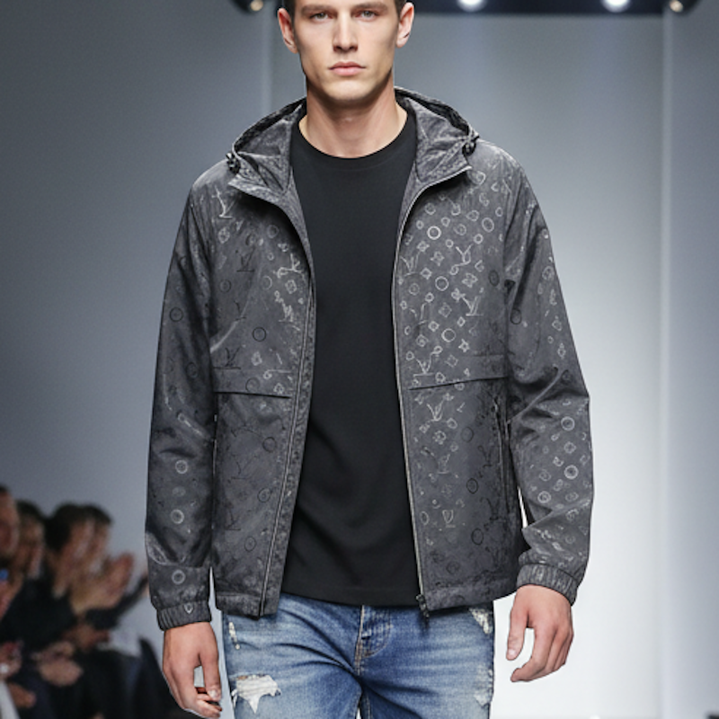 LU Man Jacket Windbreak Hoodie Monogram
