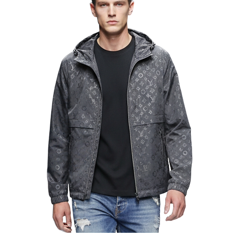 LU Man Jacket Windbreak Hoodie Monogram