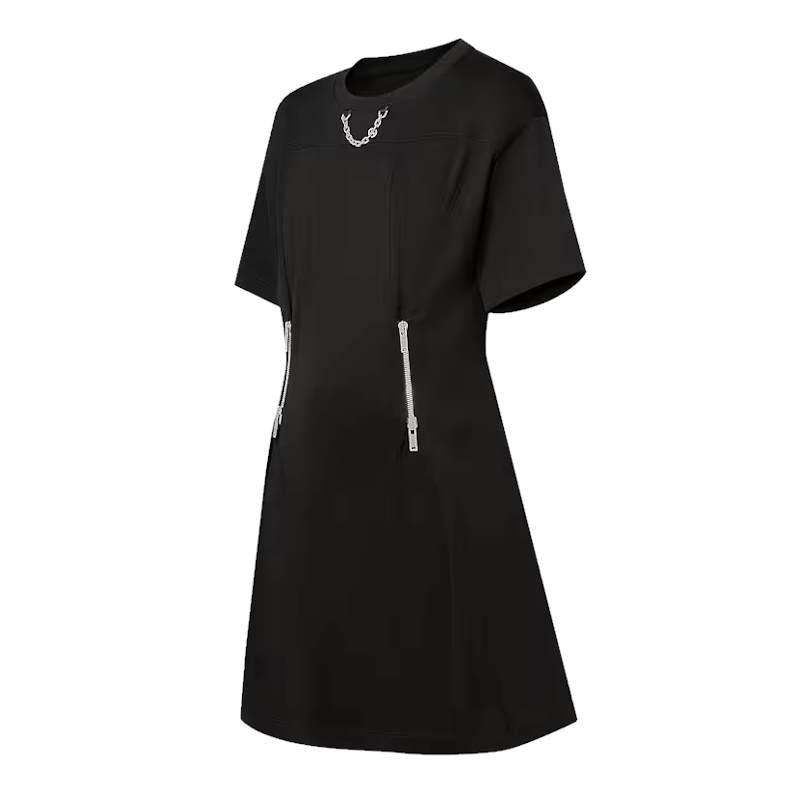 LU Zipper Waist T-Shirt Dress