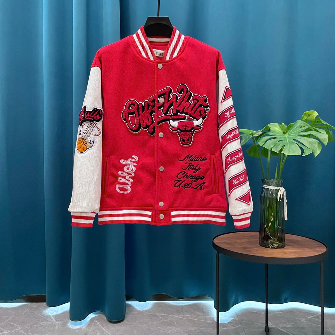 OFF WITE  Jacket Baseball Varsity Bomber 2XL