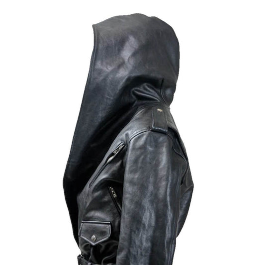 A1LAIA Bomber Biker Leather Jacket