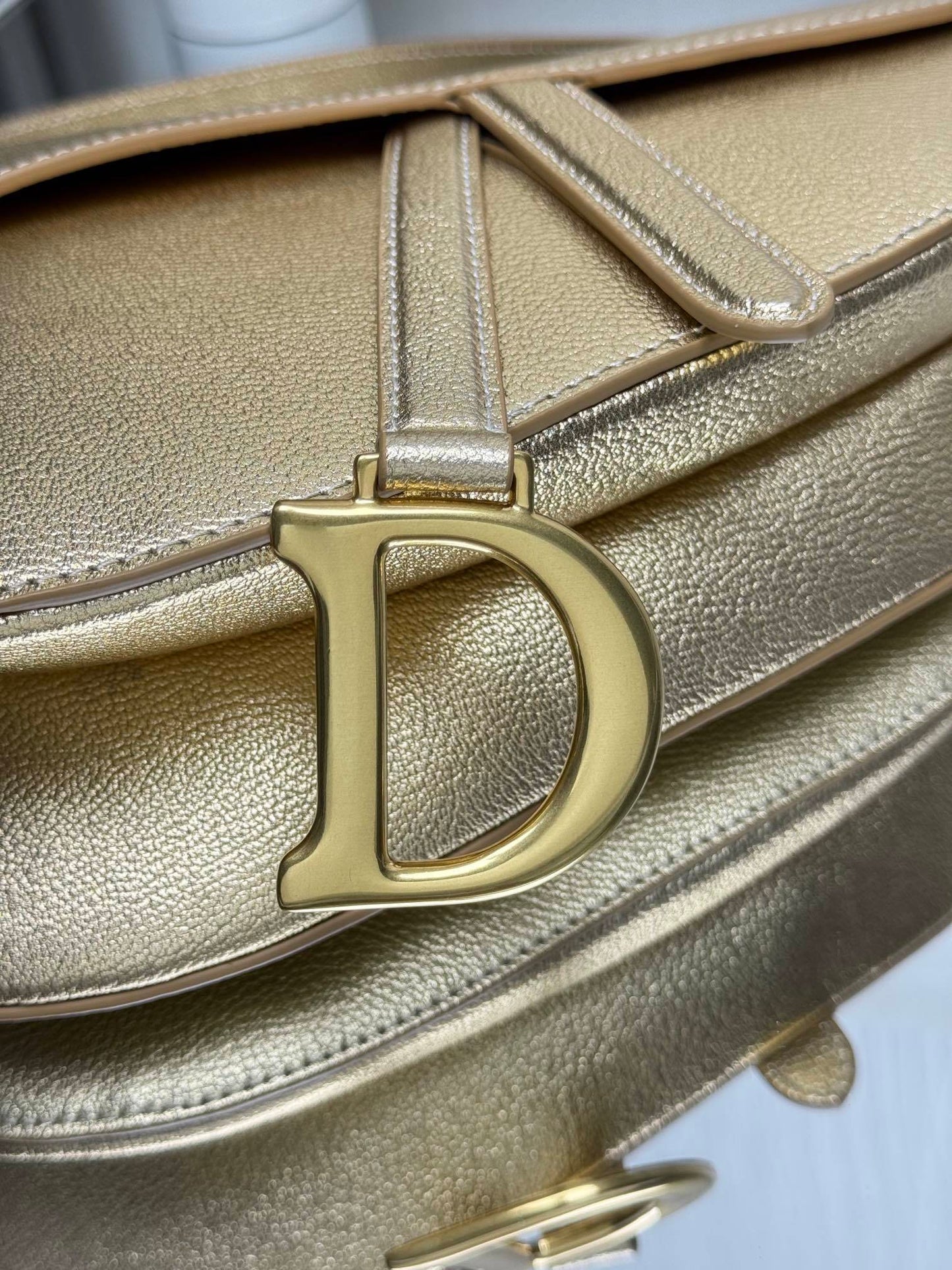CHD Saddle Bag with Strap Gold Tone 26 cm