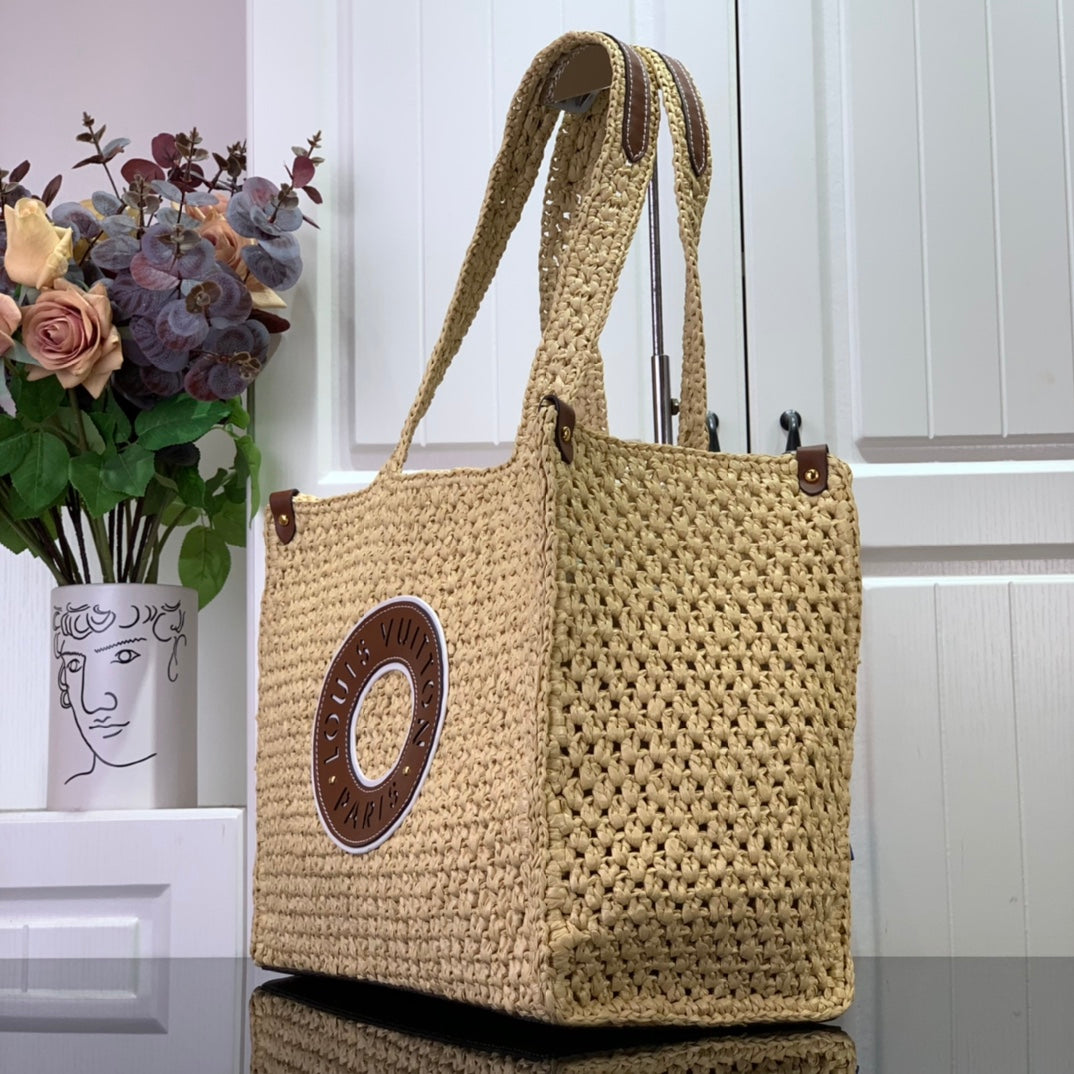 LU  Tote  Bag  Raffia 38 cm