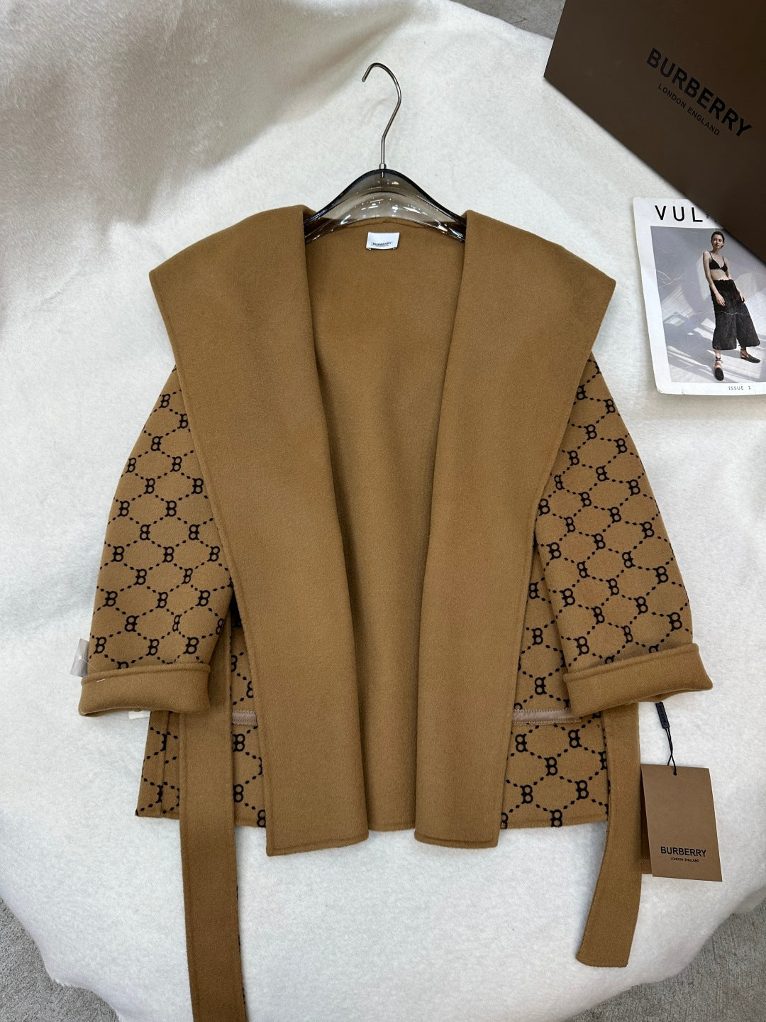 BURBBER  Hooded Woman Wool Jacket Limited